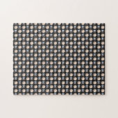 Pièce métallique sur cuir avec trous Puzzle (Horizontal)