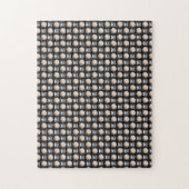 Pièce métallique sur cuir avec trous Puzzle (Vertical)