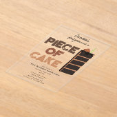Piece of Cake Invite 1st First Birthday Cute Acryl Uitnodigingen (Laagn)