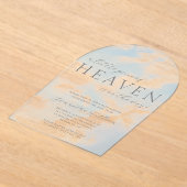 Piece of Heaven Baby shower Acryluitnodiging Acryl Uitnodigingen (Laagn)