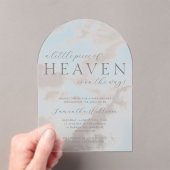 Piece of Heaven Baby shower Acryluitnodiging Acryl Uitnodigingen (Insitu (Draagbaar))