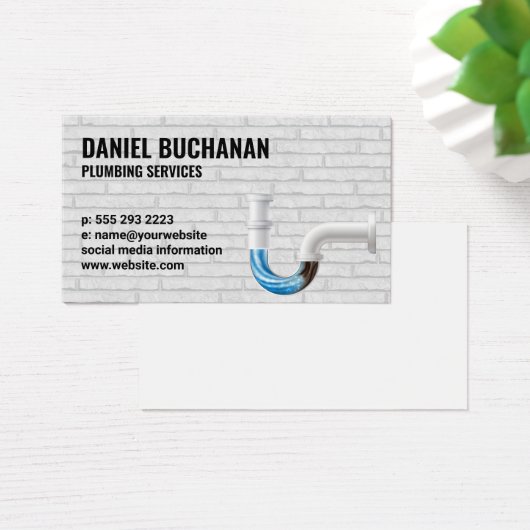 Pièces bloquées | Mur en briques peintes (Bureau)