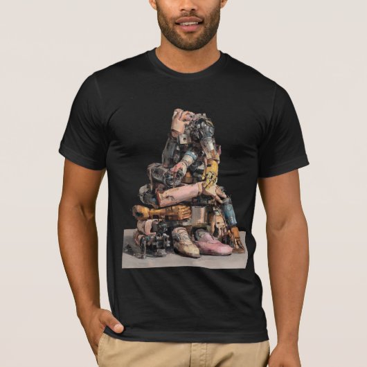 Pièces & Co. – T-Shirt Assemblage Post-Humain (Devant)