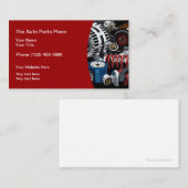 Pièces d'auto Cartes de visite Cool modernes (Devant / Derrière)