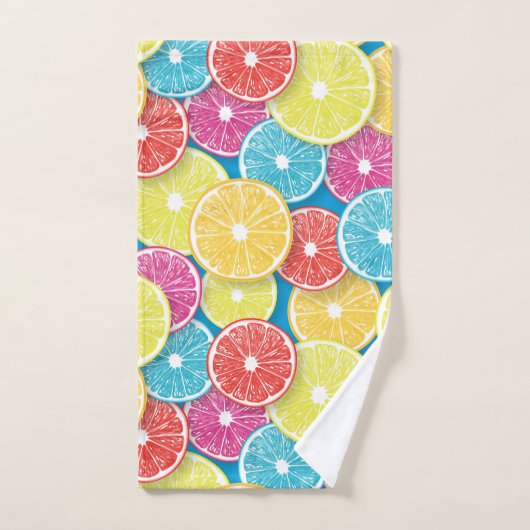 Pièces de fruits d'agrumes (Serviette à main)