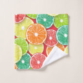 Pièces de fruits d'agrumes pop art 2 (Gant de toilette)