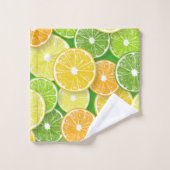 Pièces de fruits d'agrumes pop art 3 (Gant de toilette)