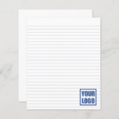 Pièces de papier ligné avec logo d'entreprise (Devant / Derrière)