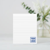 Pièces de papier ligné avec logo d'entreprise (Debout devant)