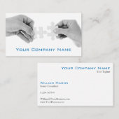 Pièces de Puzzle avec les mains Photo - Carte de v (Devant / Derrière)