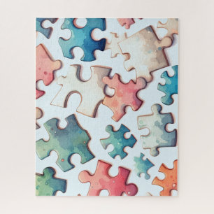 Pièces de puzzle colorées aléatoires si énigmatiqu