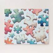 Pièces De Puzzle De Couleur Aléatoire Si Puzzées (Horizontal)