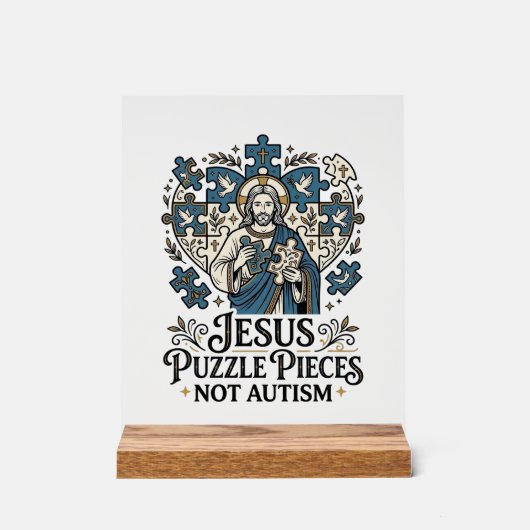 Pièces de puzzle Jésus pas autisme Pièces de puzzl (Recto)
