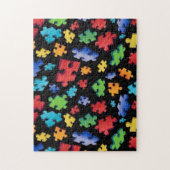 Pièces de puzzle sensibilisation sur l'autisme (Vertical)