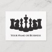 Pièces d'échecs blanc et noir Carte de visite clas (Devant)