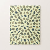 Pièces d'échecs dans le puzzle de cercles (Vertical)