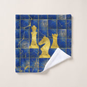 Pièces d'échecs d'échiquier et d'or de lazulite de (Gant de toilette)