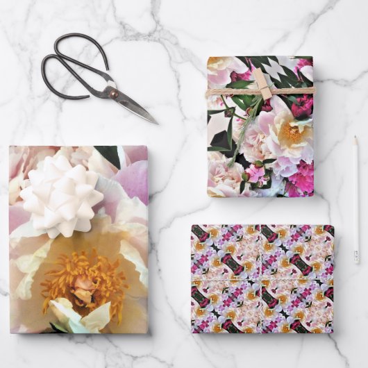 Pièces Papier Peonies. (Recto)