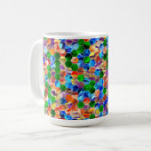 Piecewise Horizontale Zeshoeken Swirl 15oz Mok (Voorkant links)