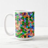 Piecewise Horizontale Zeshoeken Swirl 15oz Mok (Links)