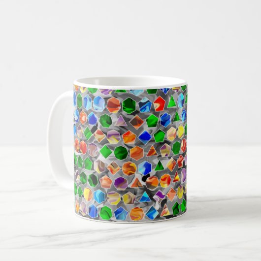 Piecewise Polygons Swirl 11oz Mok (Voorkant links)