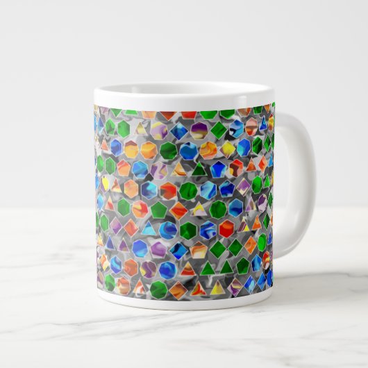 Piecewise Polygons Swirl 20oz Mok (Voorkant rechts)