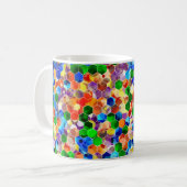 Piecewise Verticale hexagons Dot 11oz Mok (Voorkant links)