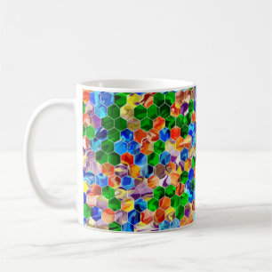 Piecewise Verticale hexagons Draaien 11oz Mok