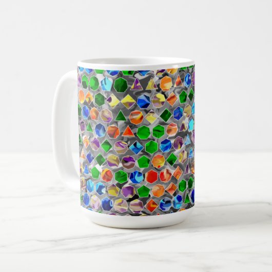 PiecMême Polygons tourbillonner 15oz Mug (Devant gauche)