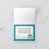 Pied Carte de remerciements Mason Jar Initiales ru (Intérieur)