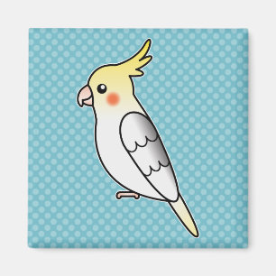 Pied Cartoon Kaketoe Papegaai Vogel Magneet