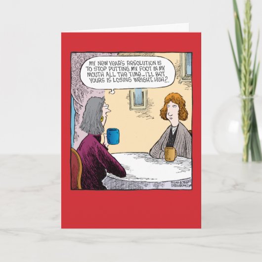 Pied dans la carte de plaisanterie de nouvelle (Devant)