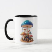 Pied de champignons sur la tasse de café de pluie  (Gauche)