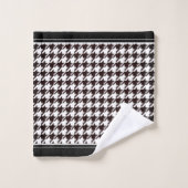 Pied de fond noir et blanc classique (Gant de toilette)