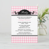 Pied de fond rose et blanc Invitations de douche p (Debout devant)