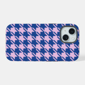 Pied de fond rose+Motif bleu (Verso Horizontal)