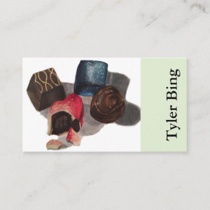 Pied de mouton, carte de visite d'art de chocolat