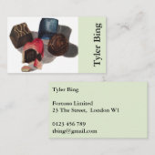 Pied de mouton, carte de visite d'art de chocolat (Devant / Derrière)