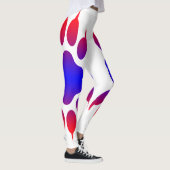 Pied de tigre Imprimer Leggings blancs (Droite)