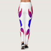 Pied de tigre Imprimer Leggings blancs (Dos)