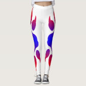 Pied de tigre Imprimer Leggings blancs (Devant)