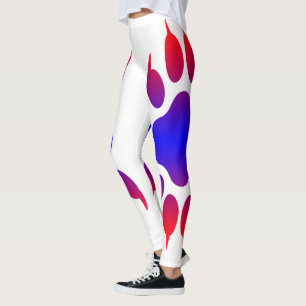 Pied de tigre Imprimer Leggings blancs