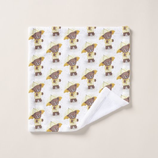 Pied d'ours dans la pluie (Gant de toilette)