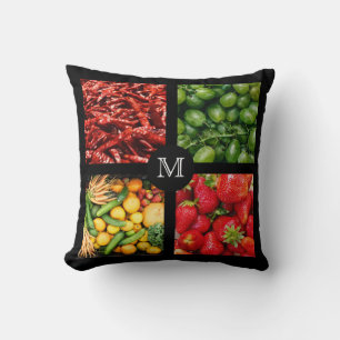 Pied personnalisé monogramme jeter oreillers 2