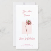 Pied plat pour l'élégante invitation de mariage (Devant)