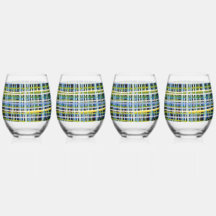 Verre à vin sans pierre avec imprimé art Abstrait