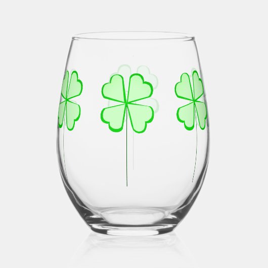 Pied Verre à vin sans pierre shamrock (Recto)