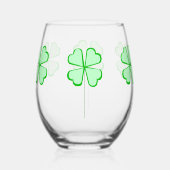 Pied Verre à vin sans pierre shamrock (Verso)