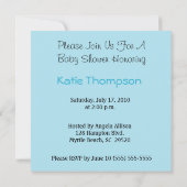 Pieds bébé C'est un garçon Baby shower Invitation (Dos)