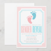 Pieds bébé Genre Reveillez Invitation (Devant / Derrière)